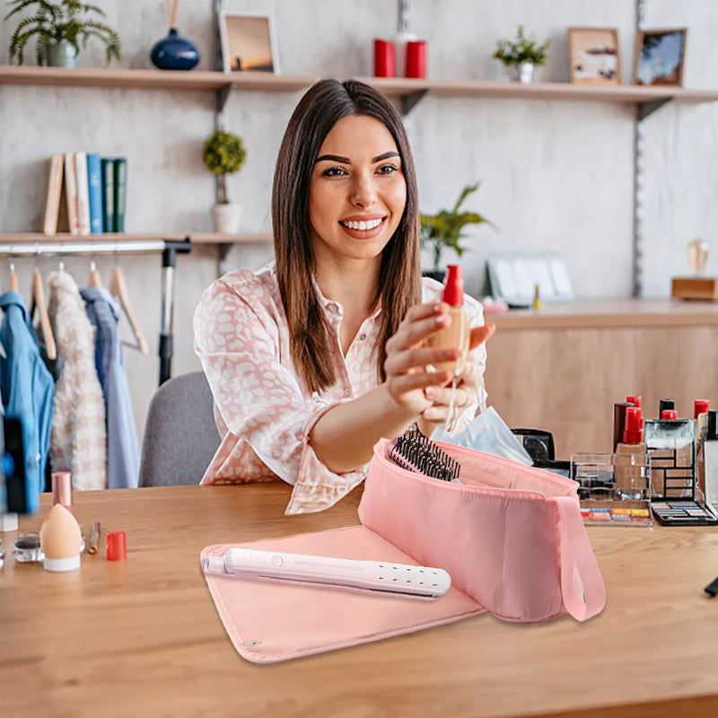 Reisetasche für Haarwerkzeuge und hitzebeständige Matte