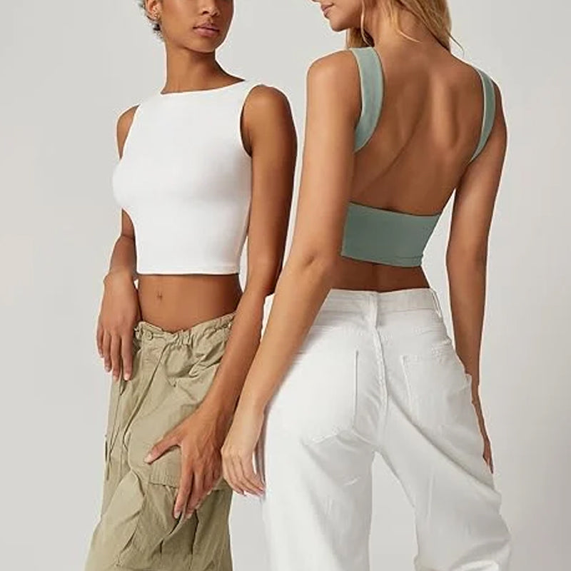 Sexy ärmelloses Crop-Top für Damen