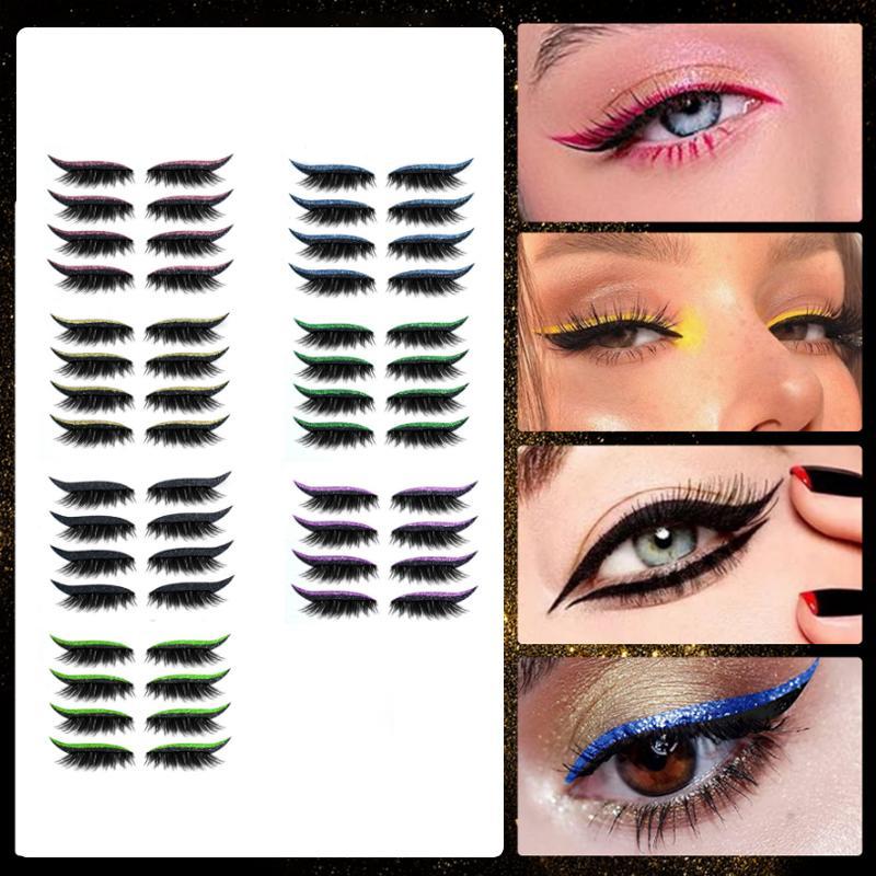 Wiederverwendbare Eyeliner und Wimpernaufkleber