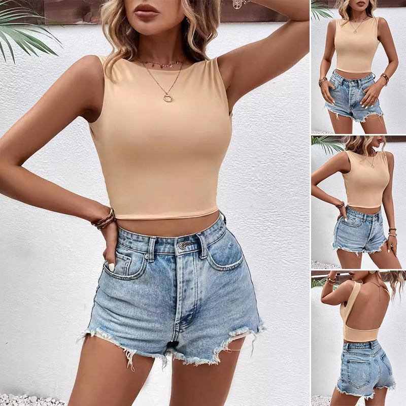 Sexy ärmelloses Crop-Top für Damen