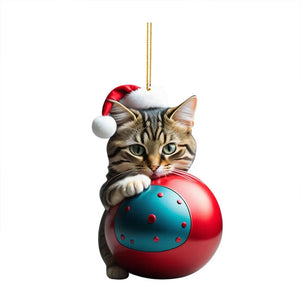 Niedliche Katze Weihnachtsdekoration