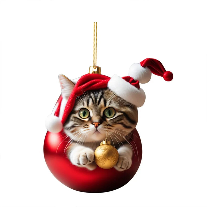 Niedliche Katze Weihnachtsdekoration