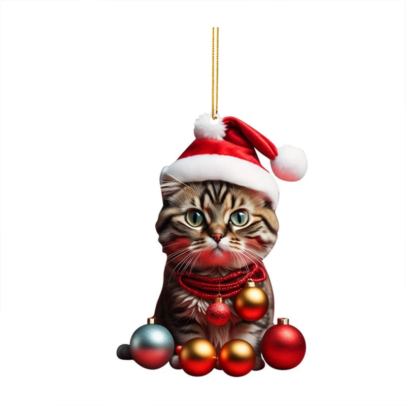 Niedliche Katze Weihnachtsdekoration