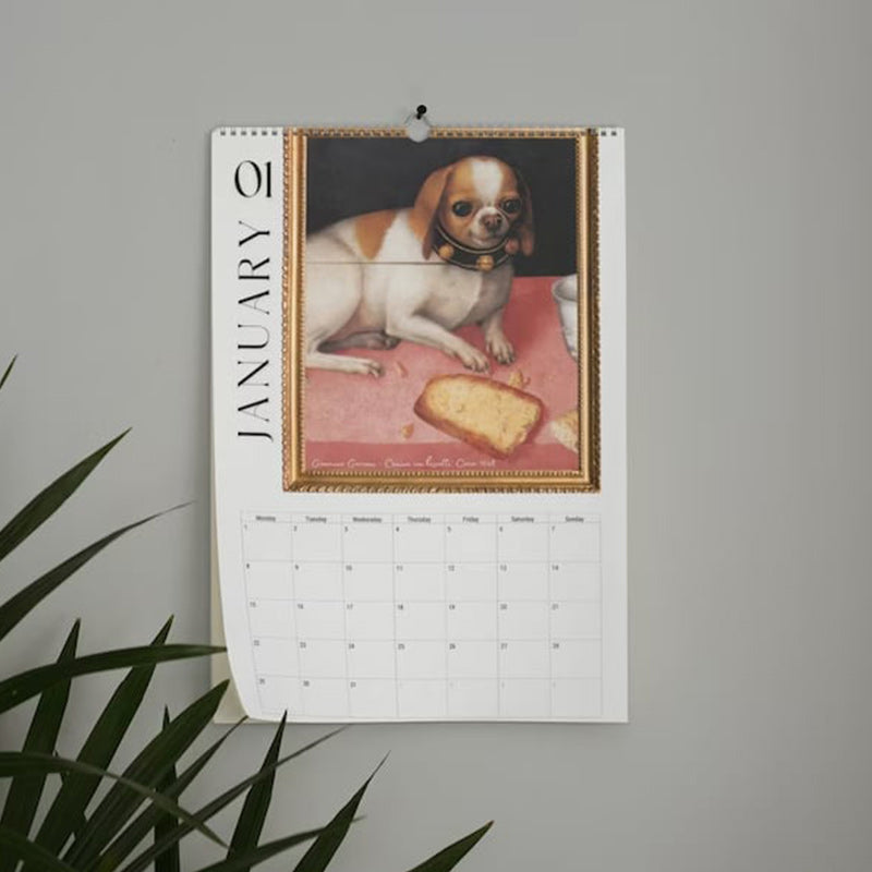 2024 Renaissance-Gemälde-Hässlicher-Hund-Kalender