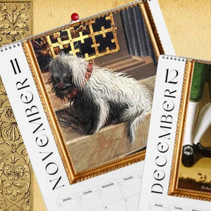 2024 Renaissance-Gemälde-Hässlicher-Hund-Kalender