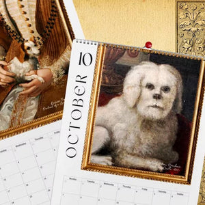 2024 Renaissance-Gemälde-Hässlicher-Hund-Kalender