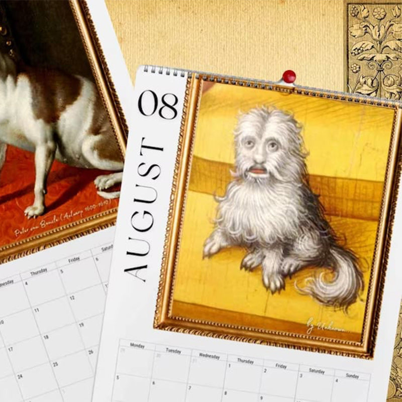 2024 Renaissance-Gemälde-Hässlicher-Hund-Kalender