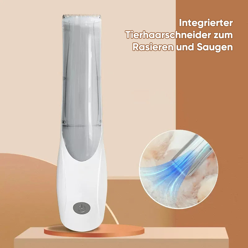 Integrierter Tierhaarschneider zum Rasieren und Saugen