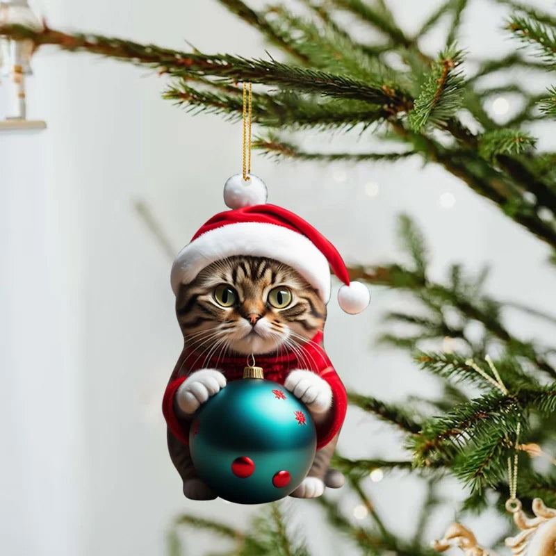 Niedliche Katze Weihnachtsdekoration