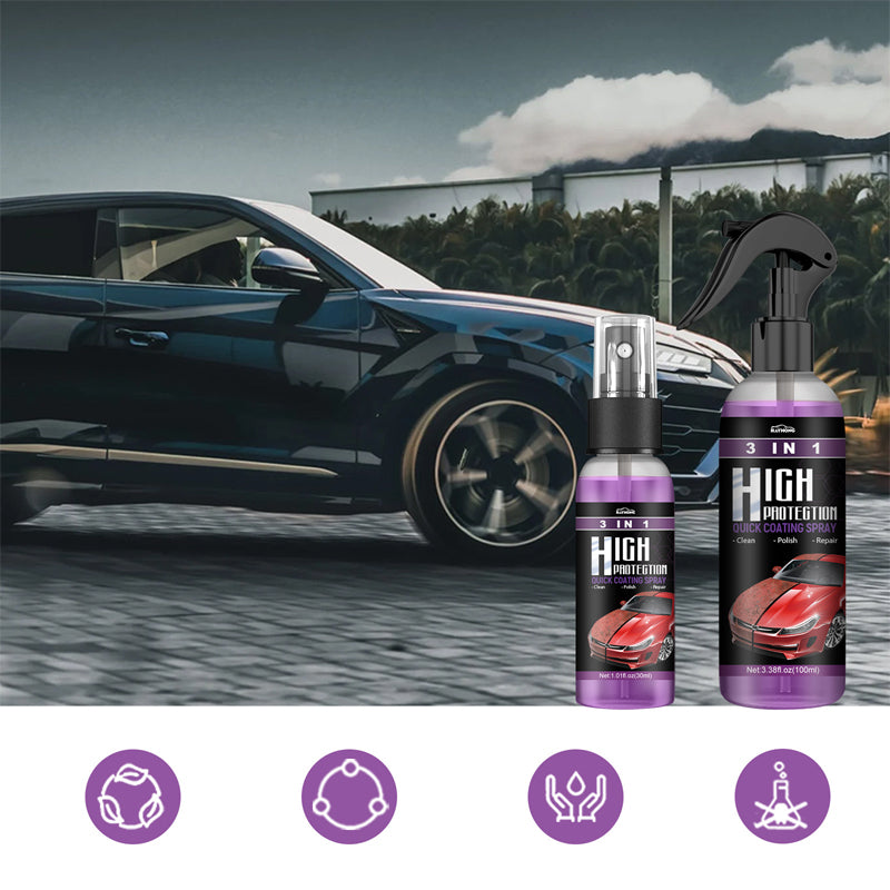 🚗3 In 1 Neues Verbessertes Schnelles Autobeschichtungsspray