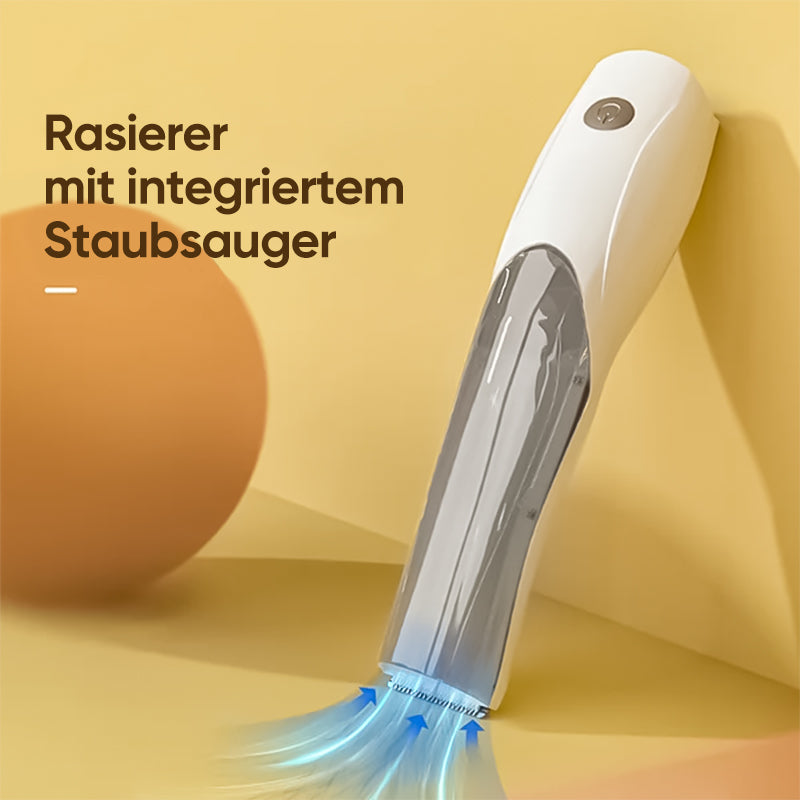 Integrierter Tierhaarschneider zum Rasieren und Saugen