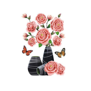 3D Stereo Vase Wandsticker selbstklebend