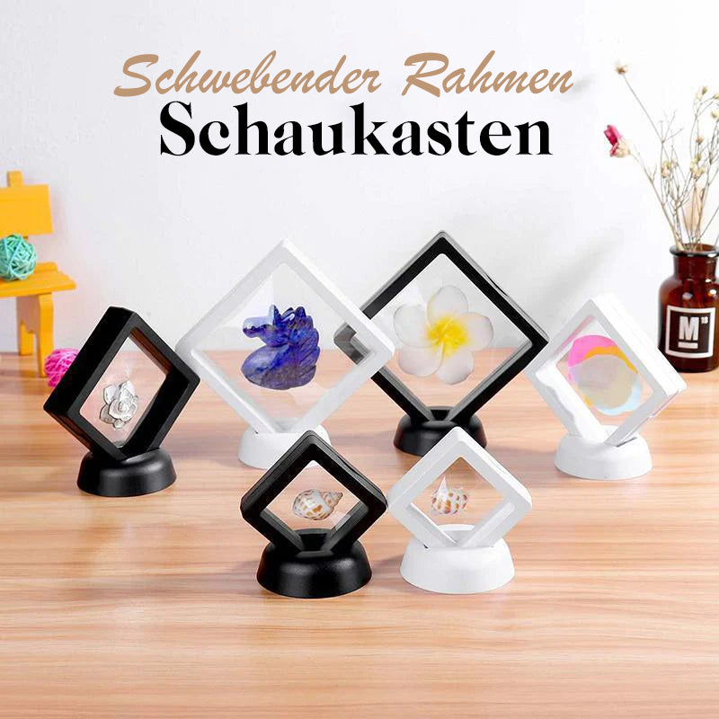 Vitrine mit schwebendem Rahmen