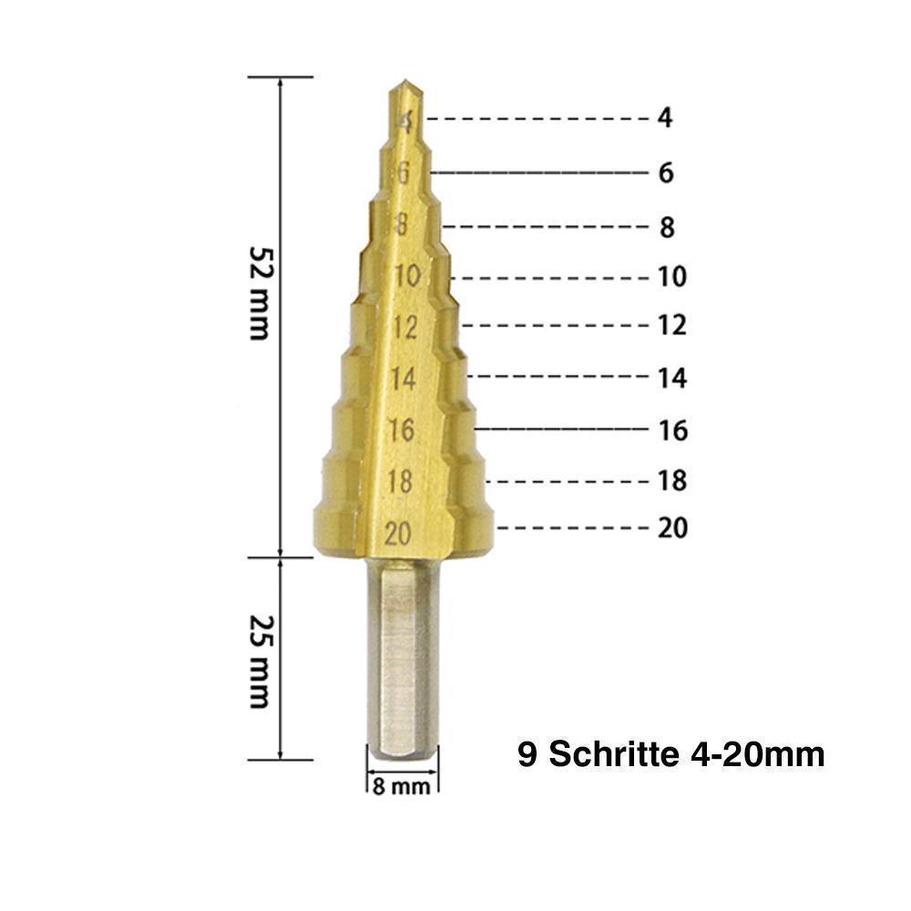 Titanium Schrittbohrer (3 Stücke)