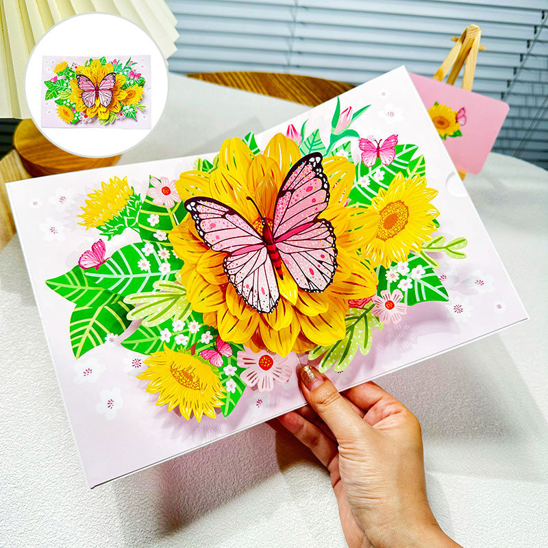 3D Handgemachte Blume Grußkarte