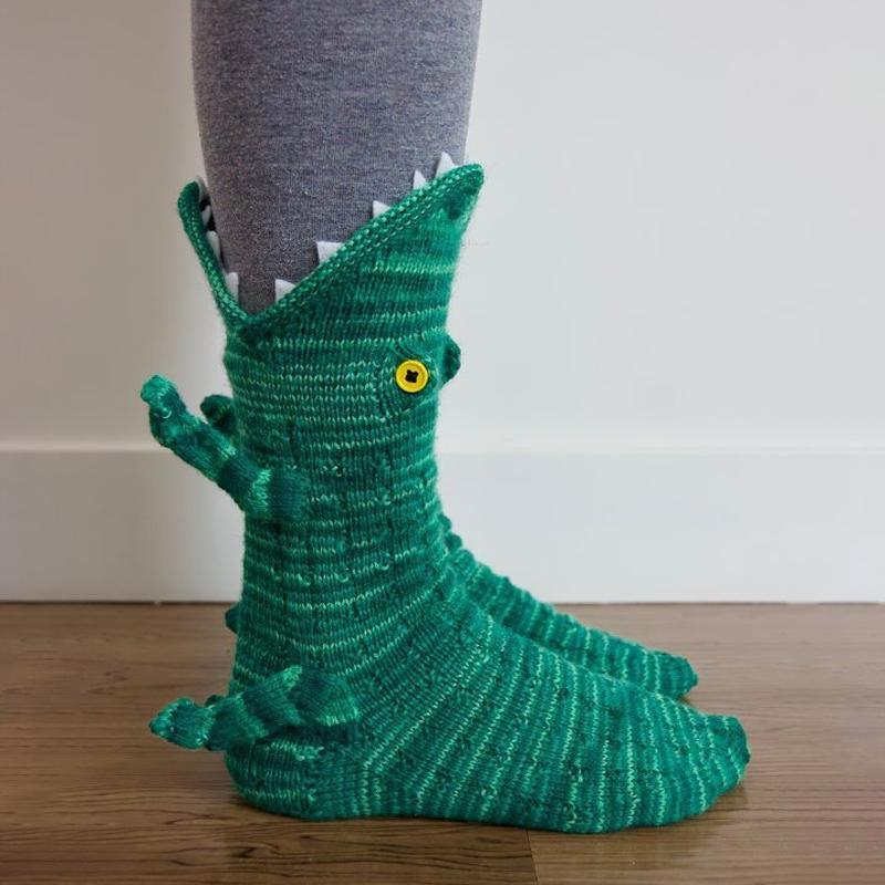 🎁🎁Halloween-Geschenk!-Krokodilsocken stricken