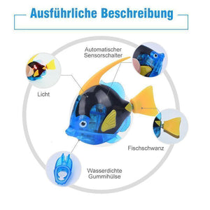 Magischer Roboter Fisch Licht Spielzeug Baby baden Katzen spielen