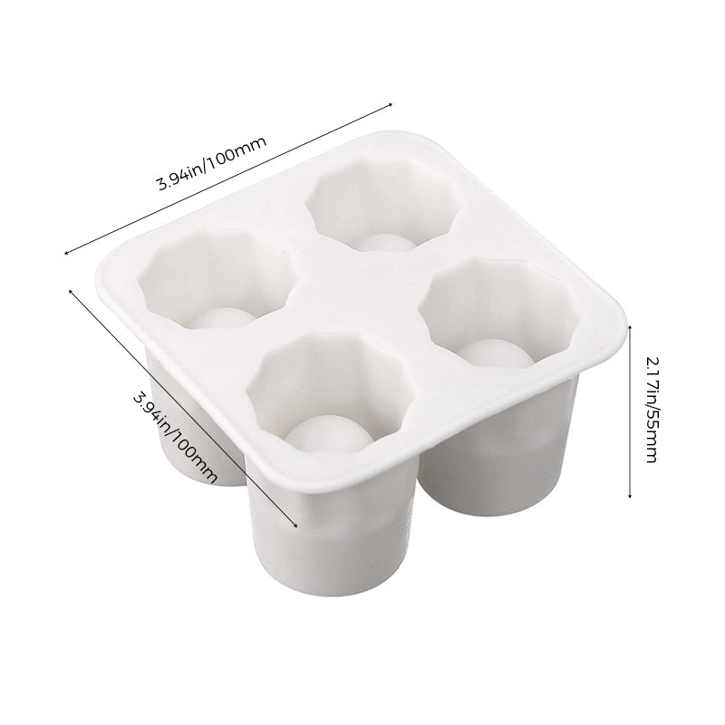 4 gleichmäßige Eisbecher Form