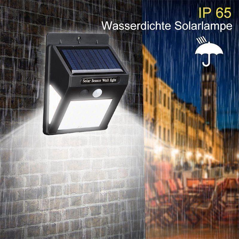 20 LED Solarlampen Außen, Superhelle Wandleuchte mit Bewegungssensor - hallohaus