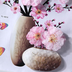 3D Stereo Vase Wandsticker selbstklebend