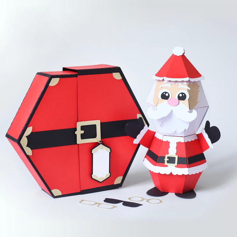 3D-Popup-Box-Karte „Weihnachtsmann-Streich“