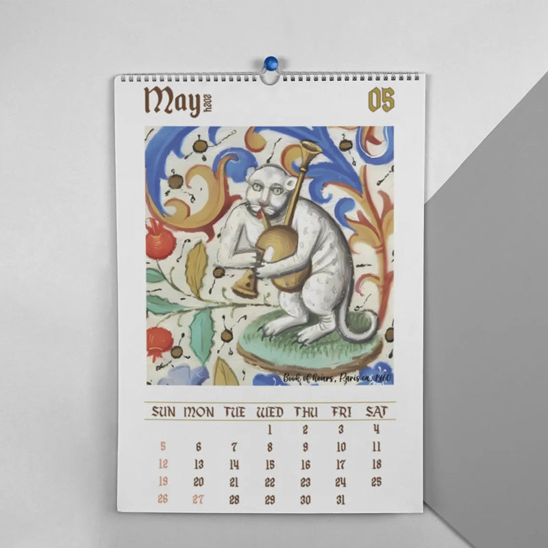 2024 Seltsame mittelalterliche Katzen Kalender