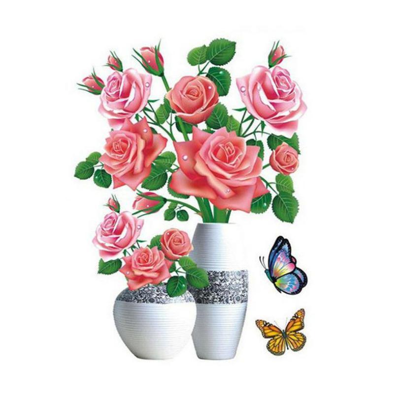 3D Stereo Vase Wandsticker selbstklebend