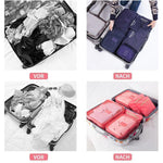 6 Stücke tragbare Gepäckverpackungswürfel