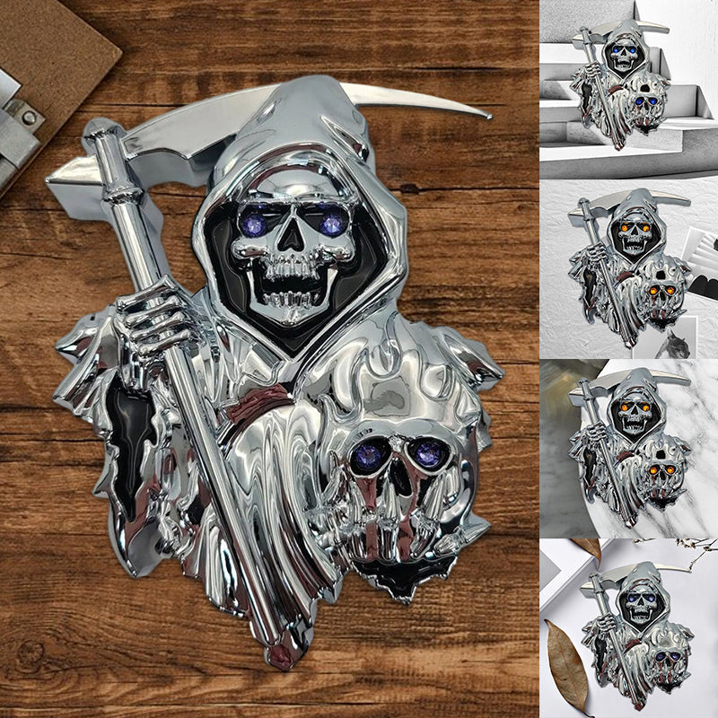Grim Reaper 3D-Autoaufkleber-Emblem zum Abziehen und Aufkleben