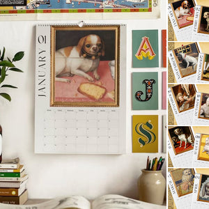 2024 Renaissance-Gemälde-Hässlicher-Hund-Kalender